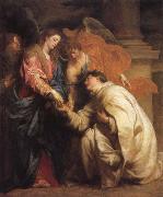 Anthony Van Dyck The mystic marriage of the Blessed Hermann Foseph with Mary oil painting on canvas